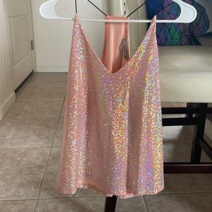 Shimmery pink top